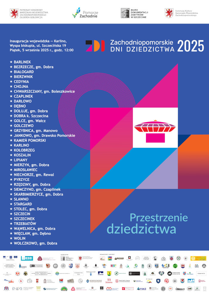 Zachodniopomorskie Dni Dziedzictwa 2025 – Przestrzenie dziedzictwa - plakat